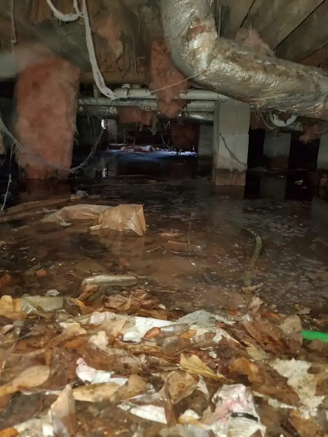 Crawl space flood assessment for Commercial Water Damage Restoration in Oak Park