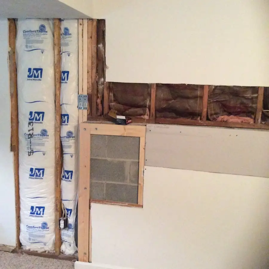 Wall insulation replacement during Contents Cleaning & Restoration in Oak Park